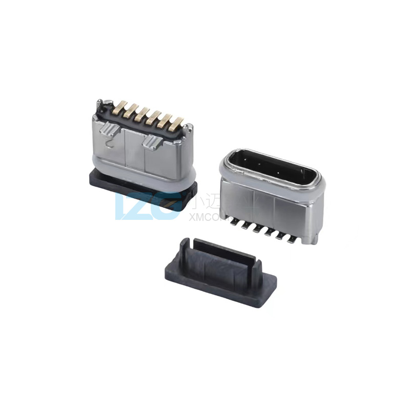 防水Type-C母座SMT连接器USB-C立贴6Pin充电宝充电接口3A