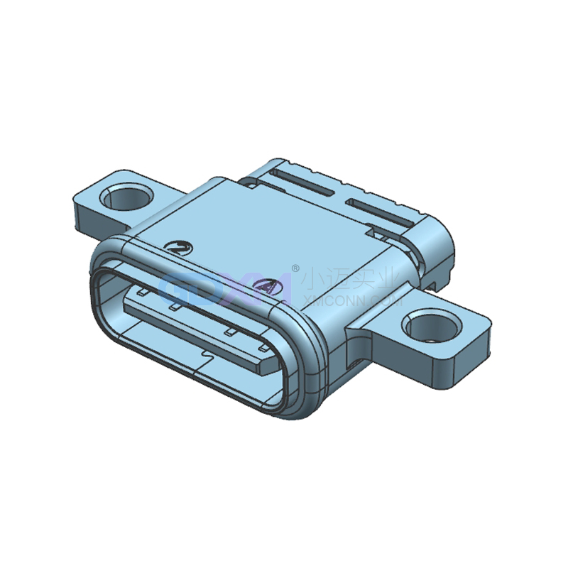 <b>TYPE-C母座 USB 24PIN 防水款 带防水 圈 带锁孔</b>