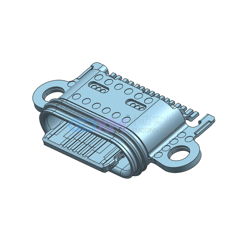 TYPE-C USB 16PIN 防水型 沉板带 螺丝款 母座