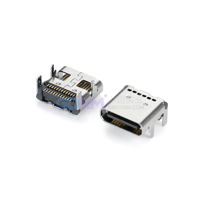 Type-C连接器24P 双排SMT母座(无柱)