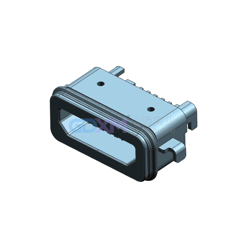 防水MICRO母座 USB 5PIN 正向沉板型 带防水圈 B款